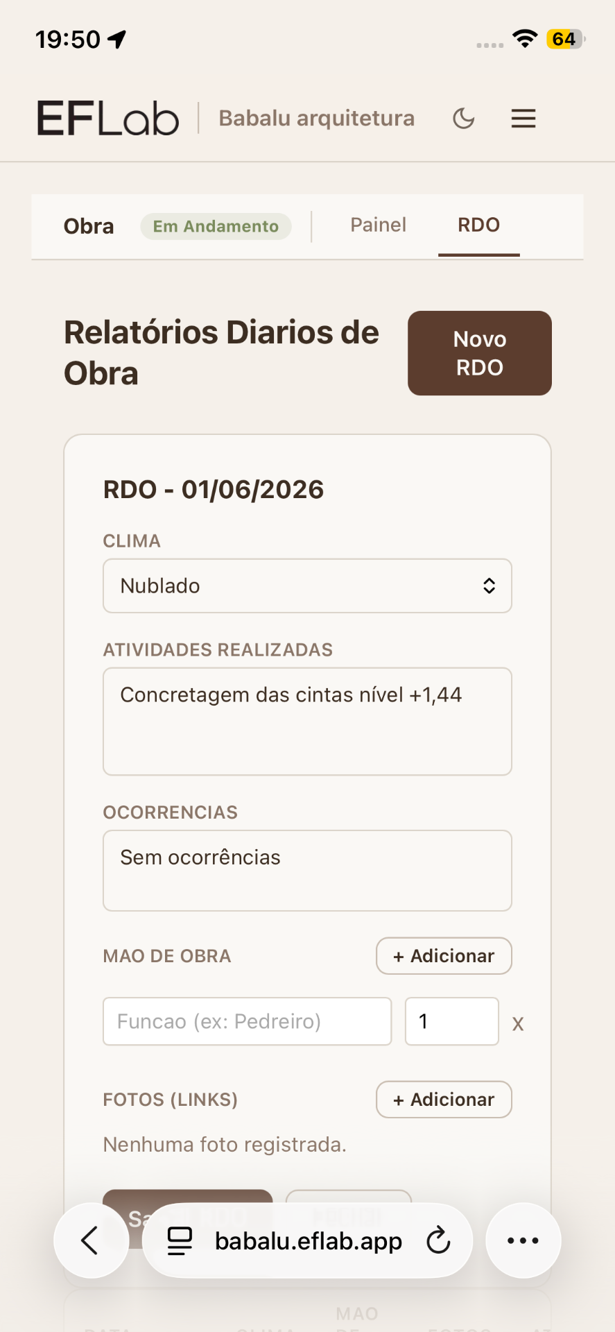 Obra Sob Controle